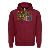 Burgundy tree rex coffee drink Zipper Hoodie - Zillion Design Studio
