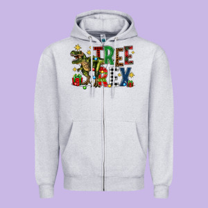 Tree Rex Coffee Drink Zipper Hoodie Designed By Zillion Design Studio