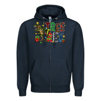 Navy tree rex coffee drink Zipper Hoodie - Zillion Design Studio