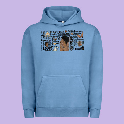 Black Woman Confident Urban Hoodie Designed By Maliassmallbusiness