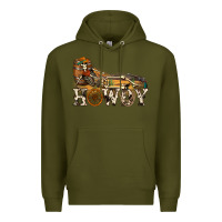 Army Green howdy killer Premium Hoodie - NancyCooperArtShop