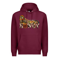 Burgundy howdy killer Premium Hoodie - NancyCooperArtShop