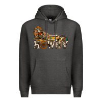 Charcoal Heather howdy killer Premium Hoodie - NancyCooperArtShop