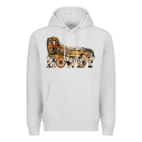 Dove Grey howdy killer Premium Hoodie - NancyCooperArtShop