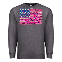 Charcoal Heather american flag and  cancer ribbon pattern Premium Sweatshirt - AdoDesignShop