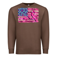 Chestnut american flag and  cancer ribbon pattern Premium Sweatshirt - AdoDesignShop