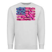 Dove Grey american flag and  cancer ribbon pattern Premium Sweatshirt - AdoDesignShop