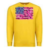 Lemon american flag and  cancer ribbon pattern Premium Sweatshirt - AdoDesignShop