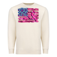Sandshell american flag and  cancer ribbon pattern Premium Sweatshirt - AdoDesignShop