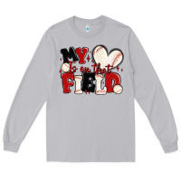 Moon Dust my heart is on that field baseball Long Sleeve Tee - MaliasSmallBusiness