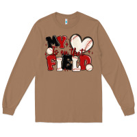 Toasted Coconut my heart is on that field baseball Long Sleeve Tee - MaliasSmallBusiness