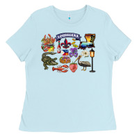 Baby Blue preview louisiana state Ladies Tee - BarkalooDesign