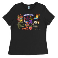 Black preview louisiana state Ladies Tee - BarkalooDesign