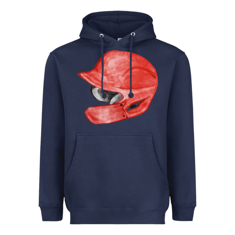 Red Baseball Batting Helmet Fa Element Heavyweight Hoodie by FaDigitalArtStudio | Teevron