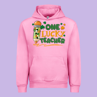 One Lucky Teacher Urban Hoodie Designed By Maliassmallbusiness