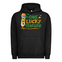 Pigment Black one lucky teacher Urban Hoodie - MaliasSmallBusiness