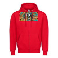 Red Wings Cross Faith Zipper Hoodie - RanaPortraitStore