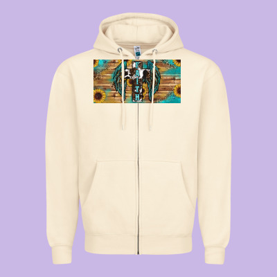 Zipper Hoodie Wings Cross Faith