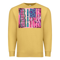 Antique Gold warrior breast cancer and american flag Premium Sweatshirt - AdoDesignShop