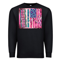 Black warrior breast cancer and american flag Premium Sweatshirt - AdoDesignShop