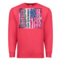Cardinal warrior breast cancer and american flag Premium Sweatshirt - AdoDesignShop