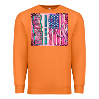 Carrot warrior breast cancer and american flag Premium Sweatshirt - AdoDesignShop