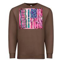 Chestnut warrior breast cancer and american flag Premium Sweatshirt - AdoDesignShop