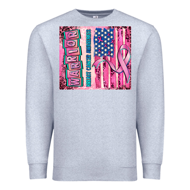 Warrior Breast Cancer And American Flag Premium Sweatshirt by AdoDesignShop | Teevron