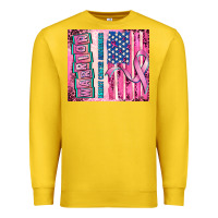 Lemon warrior breast cancer and american flag Premium Sweatshirt - AdoDesignShop