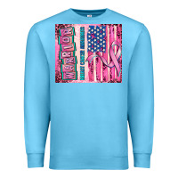Ocean Blue warrior breast cancer and american flag Premium Sweatshirt - AdoDesignShop
