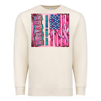 Sandshell warrior breast cancer and american flag Premium Sweatshirt - AdoDesignShop