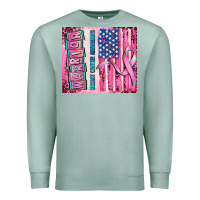 Seafoam warrior breast cancer and american flag Premium Sweatshirt - AdoDesignShop