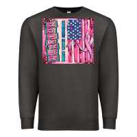 Smoke warrior breast cancer and american flag Premium Sweatshirt - AdoDesignShop