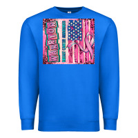 True Royal warrior breast cancer and american flag Premium Sweatshirt - AdoDesignShop