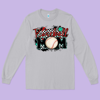 Long Sleeve Tee baseball mom