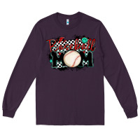 Plum baseball mom Long Sleeve Tee - MaliasSmallBusiness