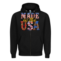 Black made in the usa Zipper Hoodie - texasbilliewilder