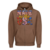 Chestnut made in the usa Zipper Hoodie - texasbilliewilder