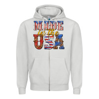 Dove Grey made in the usa Zipper Hoodie - texasbilliewilder