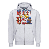 Heather Grey made in the usa Zipper Hoodie - texasbilliewilder