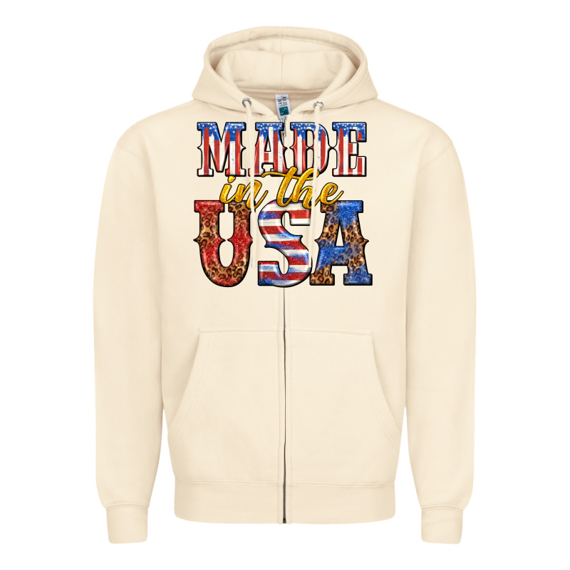 Made In The Usa Zipper Hoodie by texasbilliewilder | Teevron