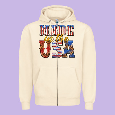 Zipper Hoodie made in the usa