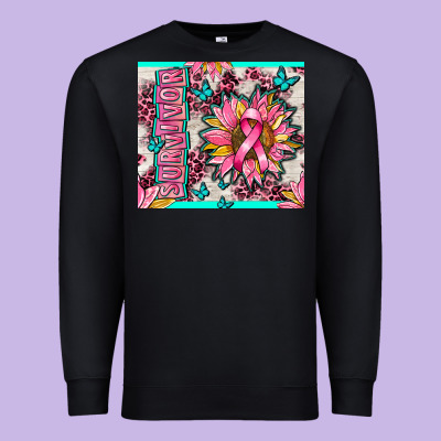 Survivor Breast Cancer Premium Sweatshirt Designed By Adodesignshop