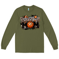 Army Green basketball mom Long Sleeve Tee - MaliasSmallBusiness