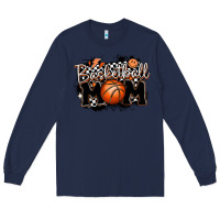 Navy basketball mom Long Sleeve Tee - MaliasSmallBusiness