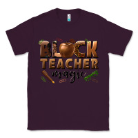 Plum black teacher magic melanin male teacher Classic Tee - texasbilliewilder