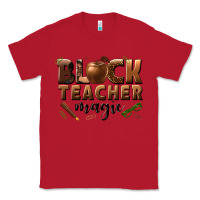 Red black teacher magic melanin male teacher Classic Tee - texasbilliewilder