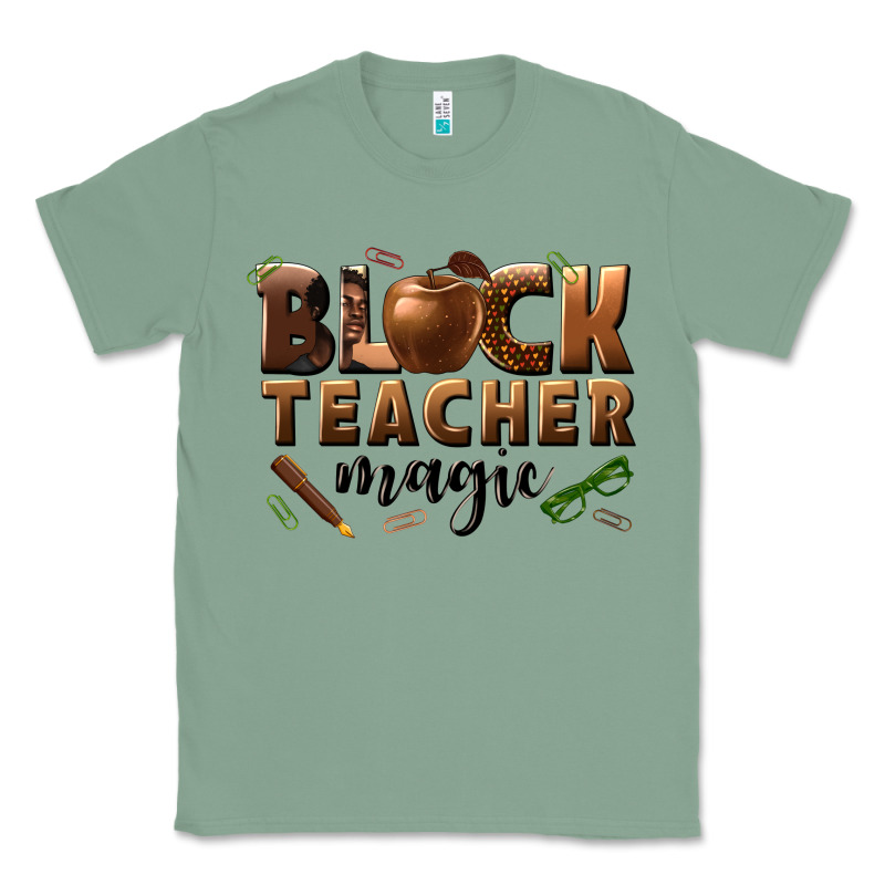 Black Teacher Magic Melanin Male Teacher Classic Tee by texasbilliewilder | Teevron