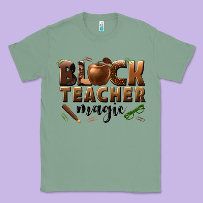 Black Teacher Magic Melanin Male Teacher Classic Tee Designed By Texasbilliewilder