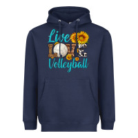 Navy live love volleyball Heavyweight Hoodie - HRA Design Shop